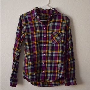 orange and purple flannel
